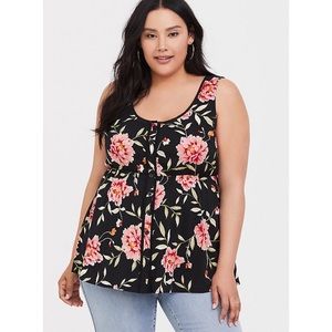 CHALLIS BABYDOLL TANK